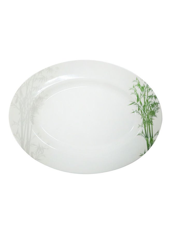 Royalford Versatile Lightweight Melamine Ware Oval Tray White 12inch  - Image 1