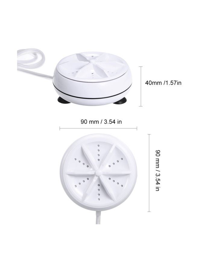 ماركة غير محددة غسالة صغيرة تعمل بالموجات فوق الصوتية مزودة بمنفذ USB سعة 1 لتر 1 L H24124-1 أبيض  - Image 2