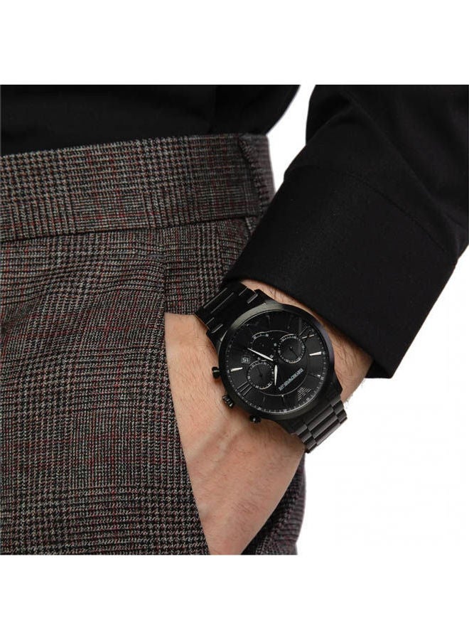 EMPORIO ARMANI Men's Analog Stainless Steel Clasp Round Wrist Watch Ar11349 - Image 2