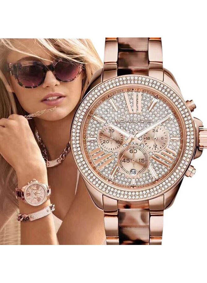 Michael Kors - Women's Analog Stainless Steel Clasp Round Wrist Watch Mk6159 - Image 1