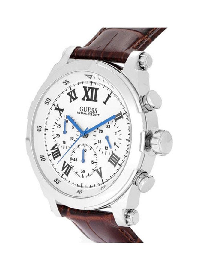 GUESS Men's Leather Analog Watch W1104g3 - Image 2