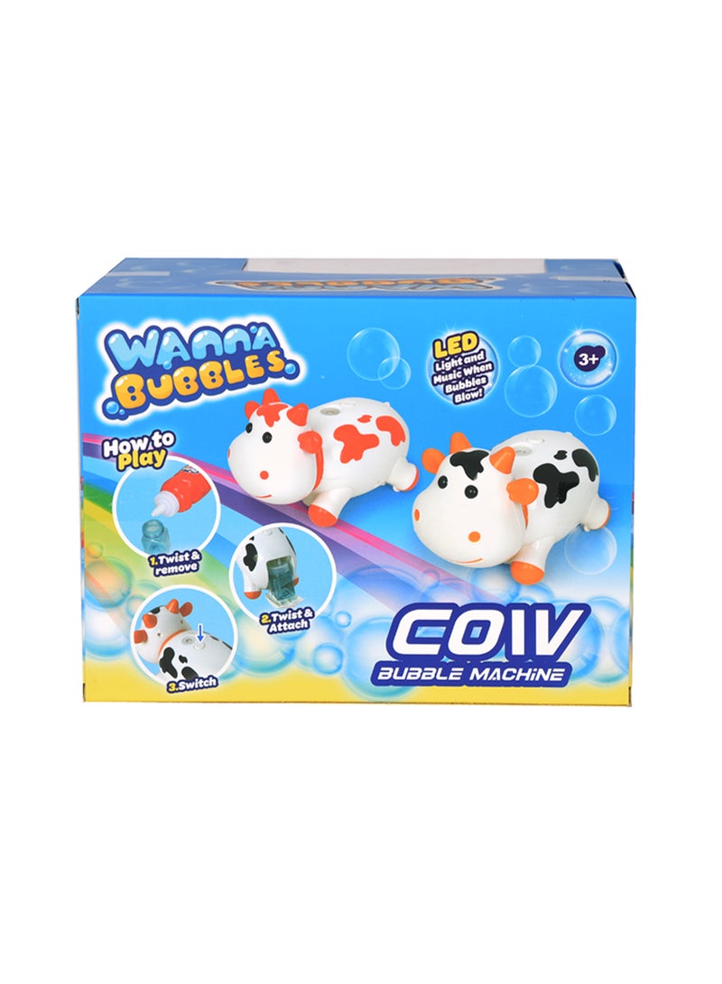 WANNA BUBBLES - B/O  Bubble Cow Bump And Go With Light Sounds Assorted - Image 1