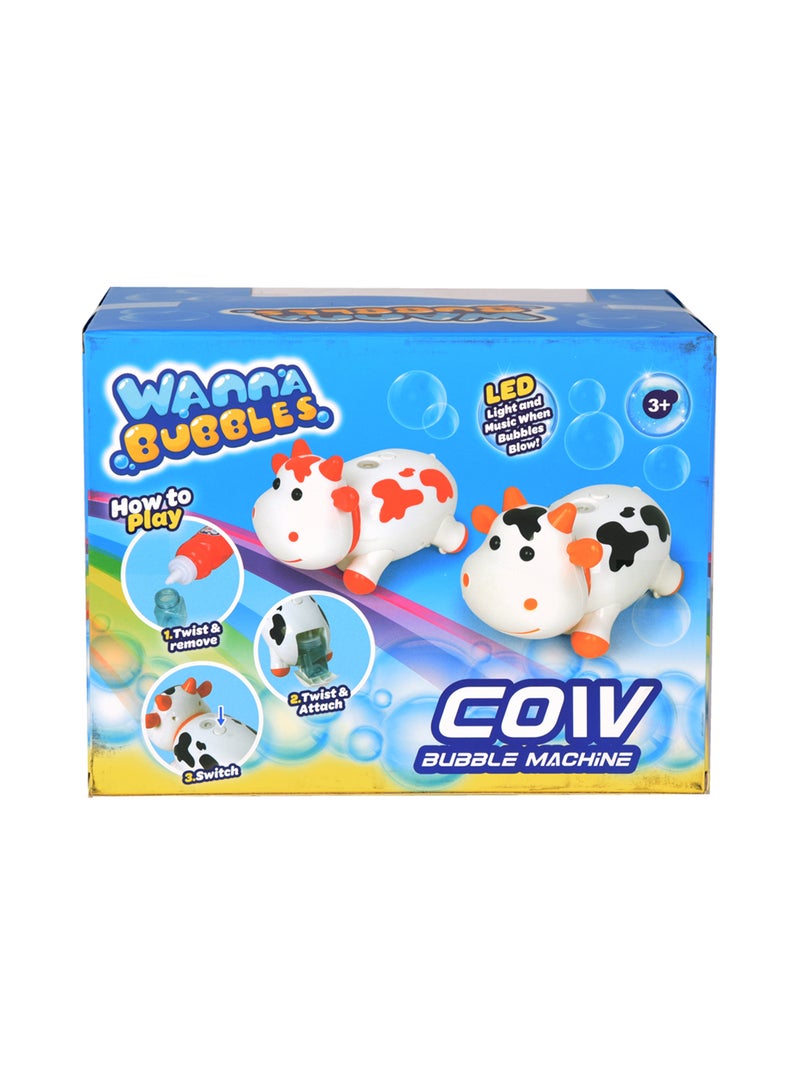 WANNA BUBBLES - B/O  Bubble Cow Bump And Go With Light Sounds Assorted - Image 1