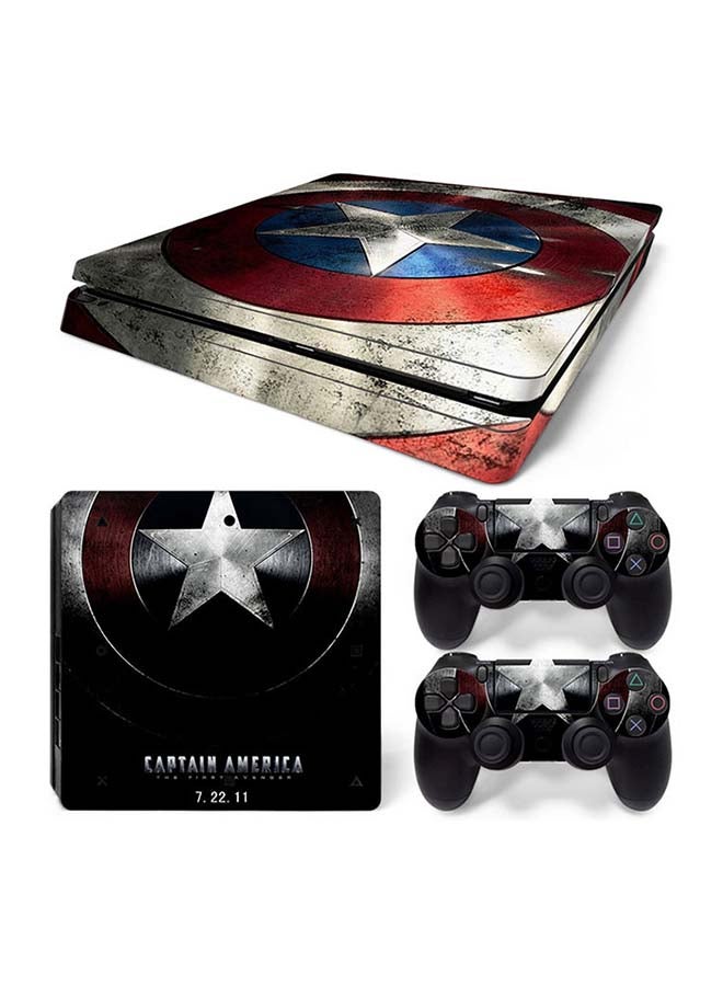Vinyl Decal - Console And Controller Decal Sticker Set For PlayStation 4 Slim - Image 1