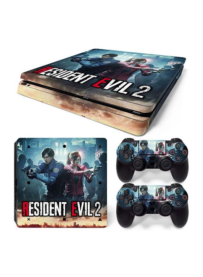 Vinyl Decal - Console And Controller Decal Sticker Set For PlayStation 4 Slim - Image 1