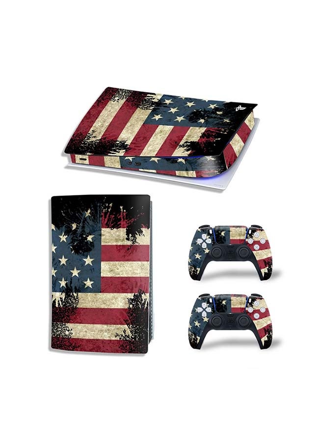 Vinyl Decal Console And Controller Decal Sticker Set For PlayStation 5 Digital Version