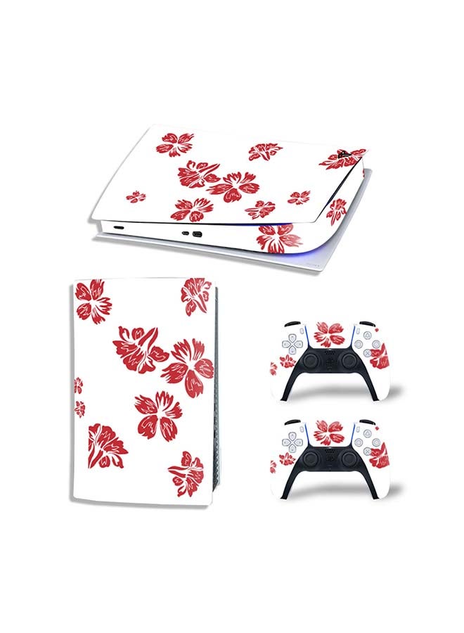 Vinyl Decal Console And Controller Decal Sticker Set For PlayStation 5 Digital Version 