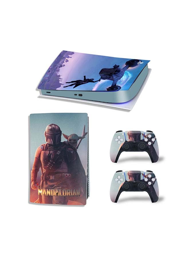 Vinyl Decal Console And Controller Decal Sticker Set For PlayStation 5 Digital Version 