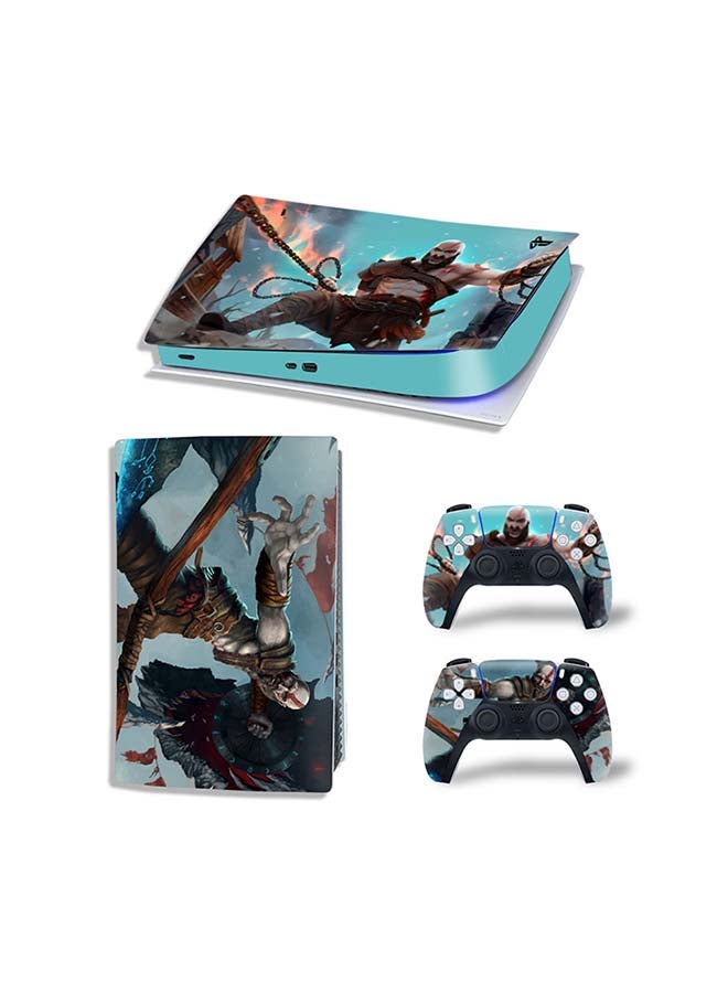 Vinyl Decal Console And Controller Decal Sticker Set For PlayStation 5 Digital Version 