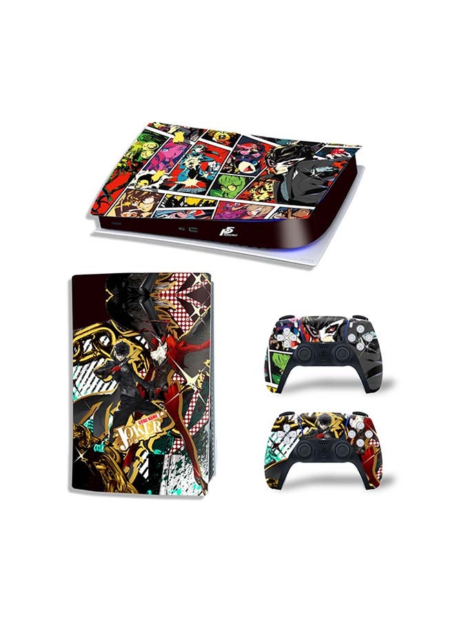 Vinyl Decal Console And Controller Decal Sticker Set For PlayStation 5 Digital Version