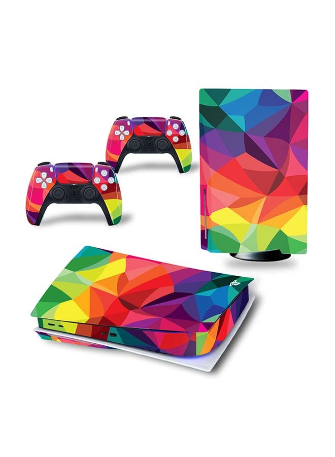 Console And Controller Decal Sticker Set For PlayStation 5 Disc Version