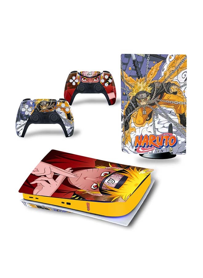 Vinyl Decal Console And Controller Decal Sticker Set For PlayStation 5 Disc Version 