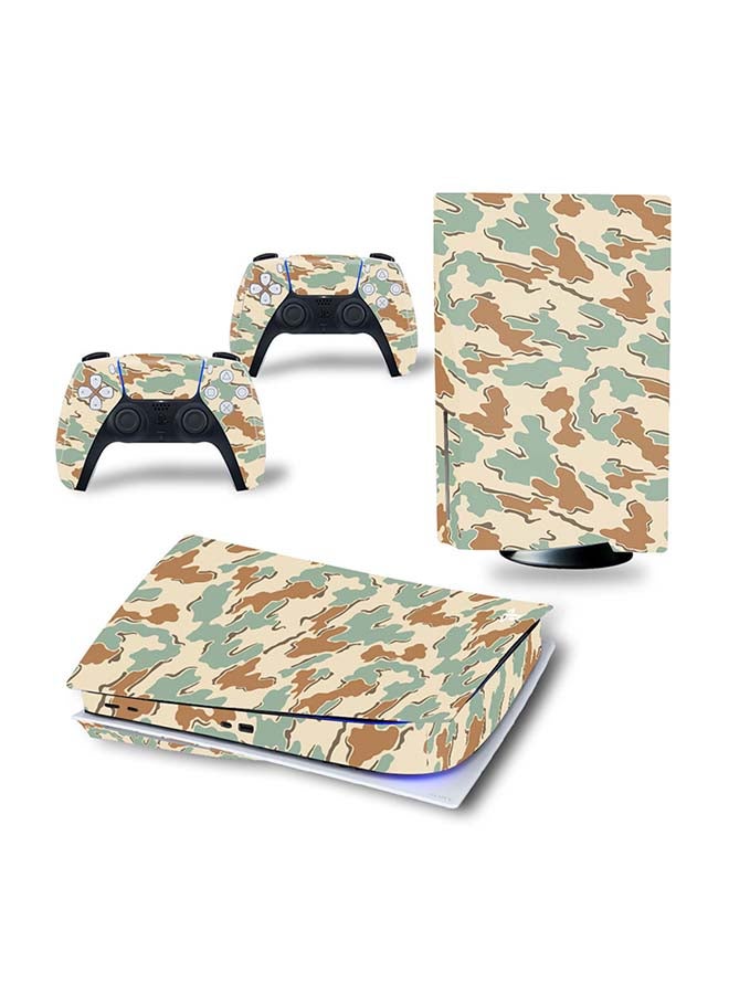 Vinyl Decal Console And Controller Decal Sticker Set For PlayStation 5 Disc Version 