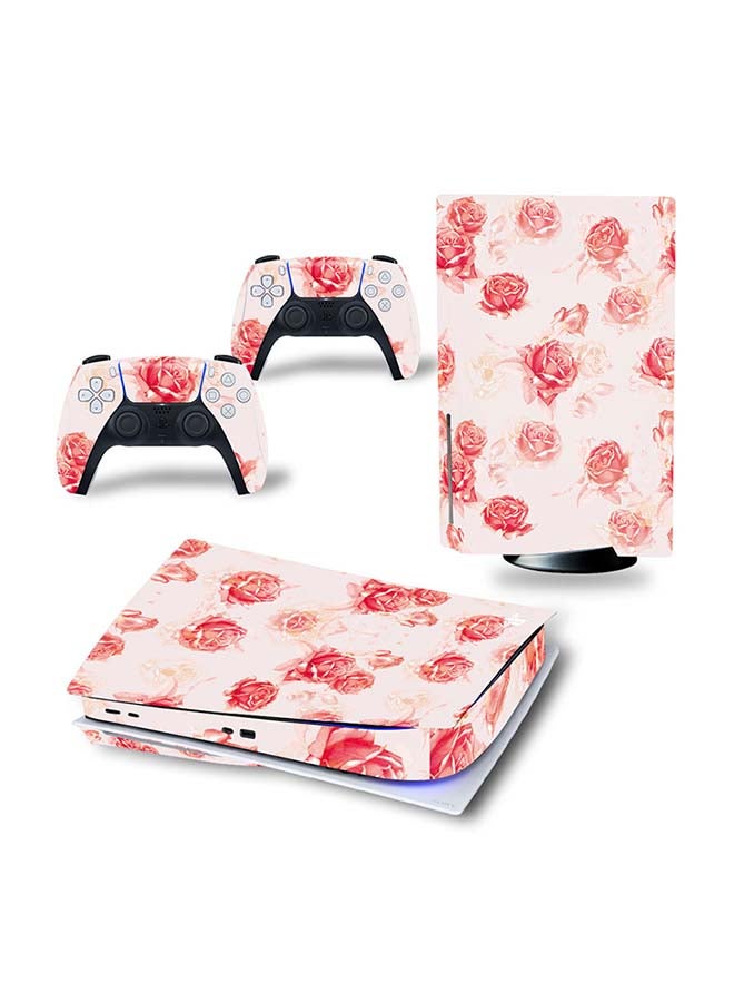 Vinyl Decal - Console And Controller Decal Sticker Set For PlayStation 5 Disc Version - Image 1