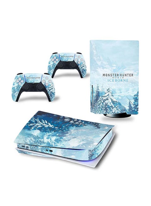 Console And Controller Decal Sticker Set For PlayStation 5 Disc Version