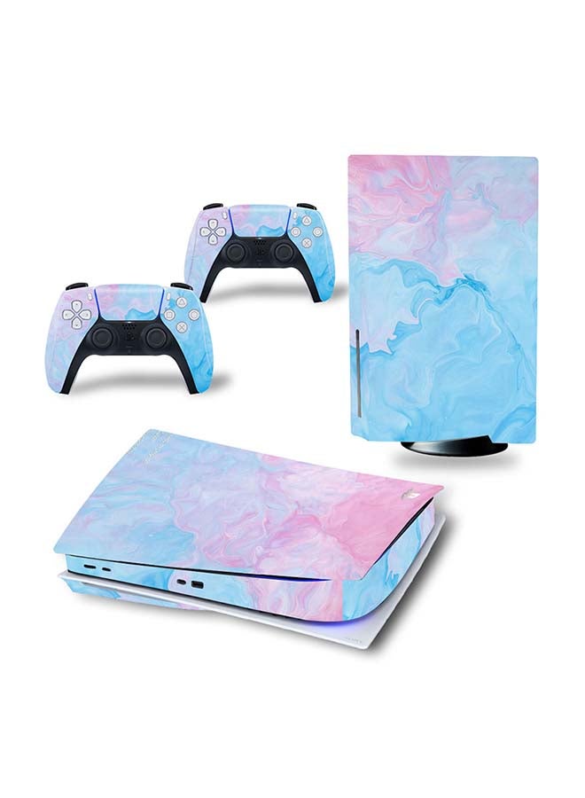 Vinyl Decal - Console And Controller Decal Sticker Set For PlayStation 5 Disc Version - Image 1