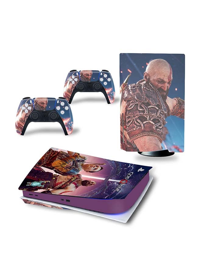 Vinyl Decal Console And Controller Decal Sticker Set For PlayStation 5 Disc Version 