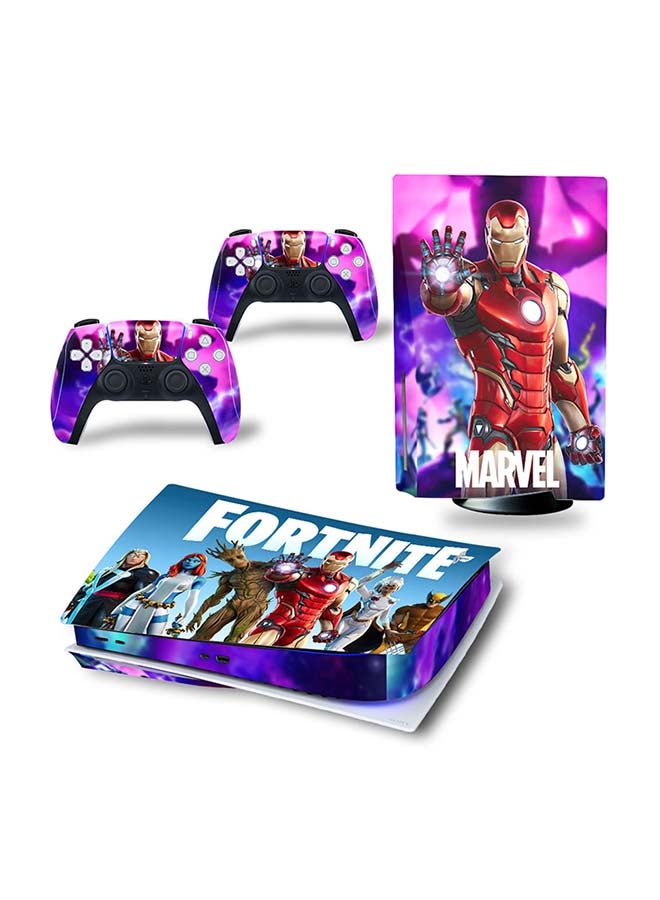 Console And Controller Decal Sticker Set For PlayStation 5 Disc Version