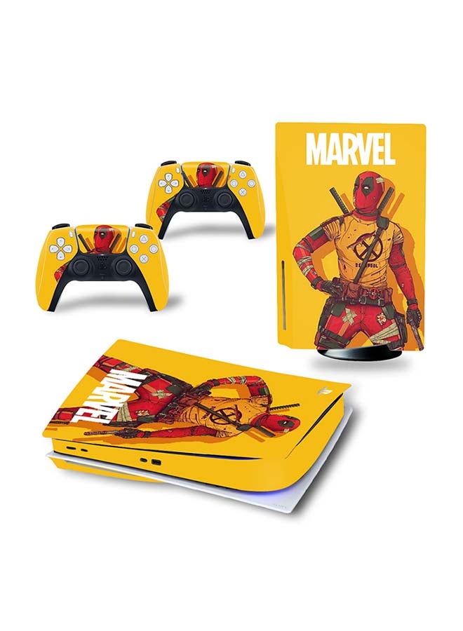 Vinyl Decal - Console And Controller Decal Sticker Set For PlayStation 5 Disc Version - Image 1