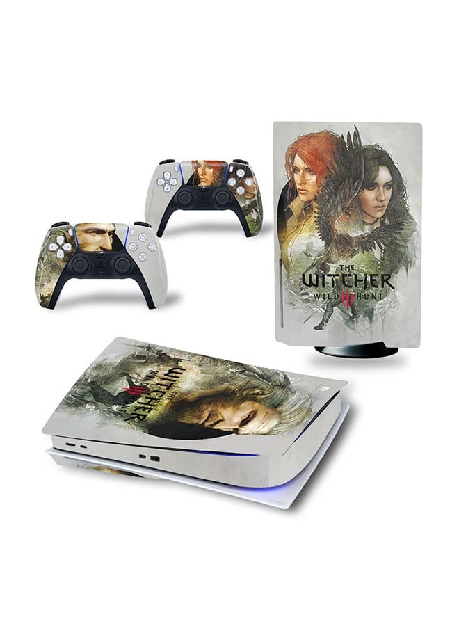 Console And Controller Decal Sticker Set For PlayStation 5 Disc Version