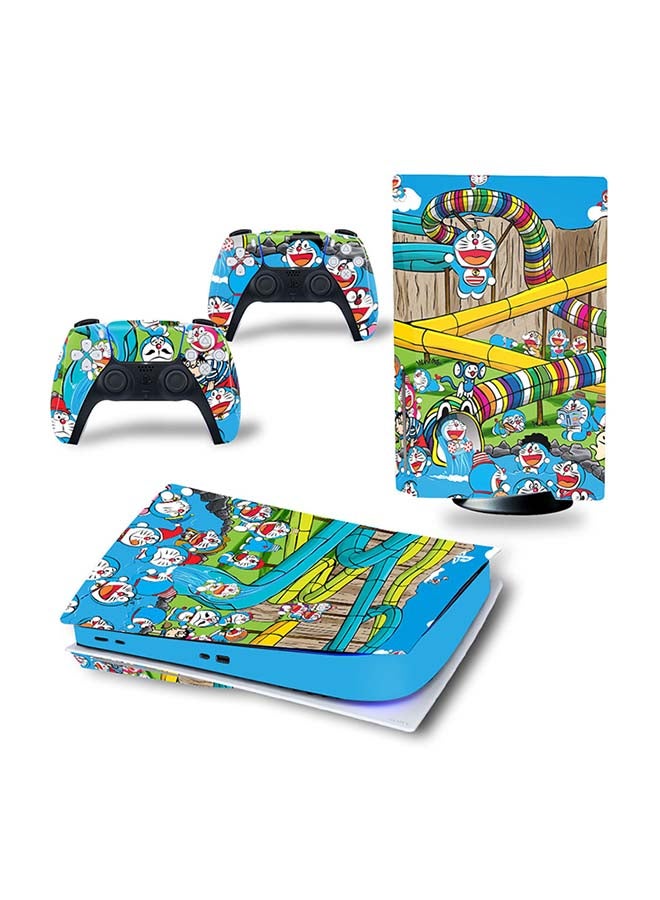 Vinyl Decal - Console And Controller Decal Sticker Set For PlayStation 5 Disc Version - Image 1