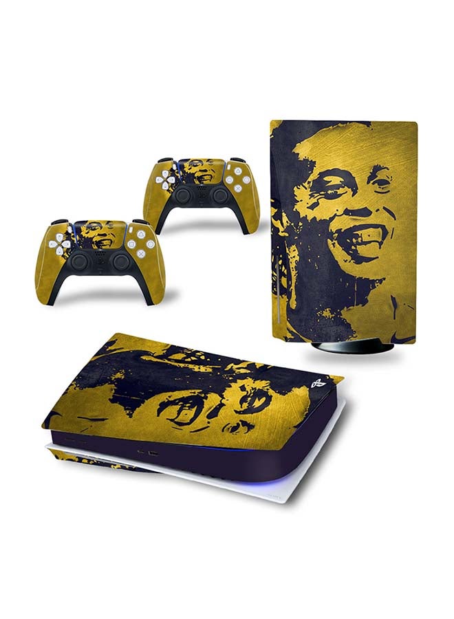 Vinyl Decal - Console And Controller Decal Sticker Set For PlayStation 5 Disc Version - Image 1