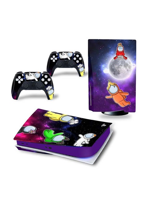 Console And Controller Decal Sticker Set For PlayStation 5 Disc Version