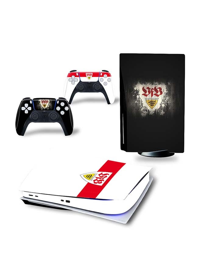 Vinyl Decal - Console And Controller Decal Sticker Set For PlayStation 5 Disc Version - Image 1