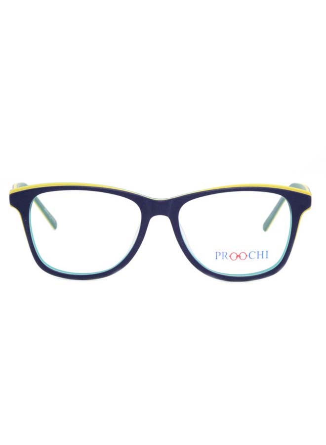 PROOCHI - kids_unisex Full Rim Square Shape Clear Lens Eyeglass Frame - Lens Size: 46 mm - Blue - Image 1