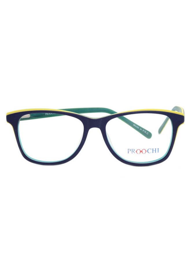 PROOCHI - kids_unisex Full Rim Square Shape Clear Lens Eyeglass Frame - Lens Size: 46 mm - Blue - Image 1
