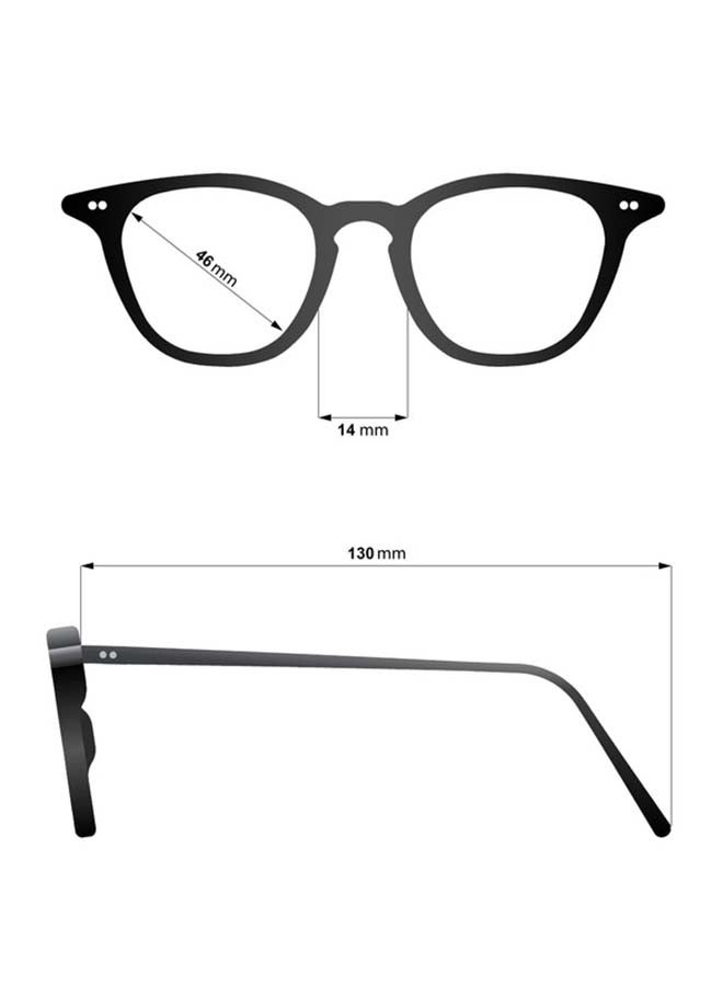 PROOCHI - kids_unisex Full Rim Square Shape Clear Lens Eyeglass Frame - Lens Size: 46 mm - Blue - Image 1