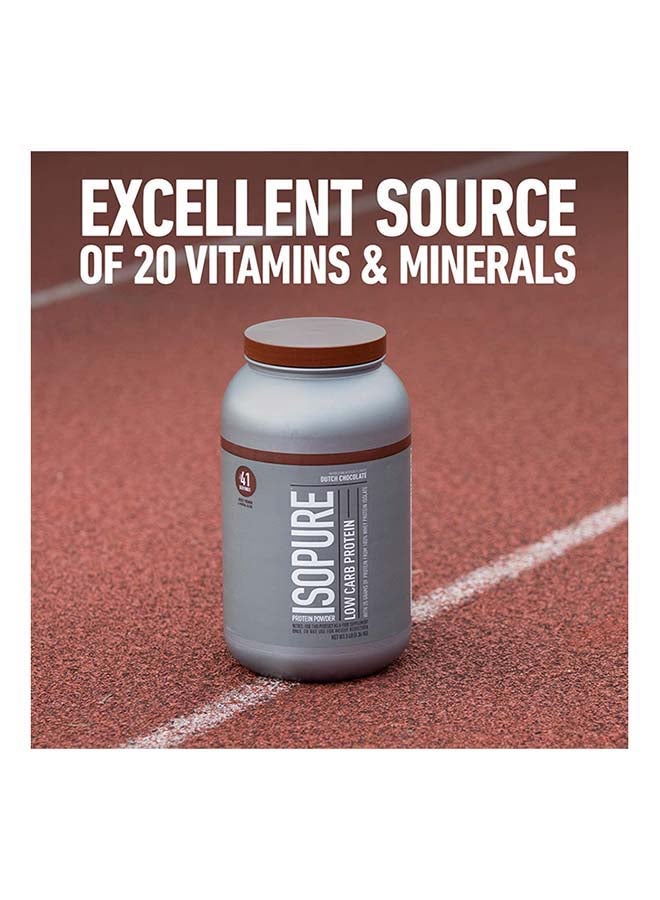 Natures Best - Isopure Low Carb Protein Powder Dutch Chocolate 3lb - Image 1