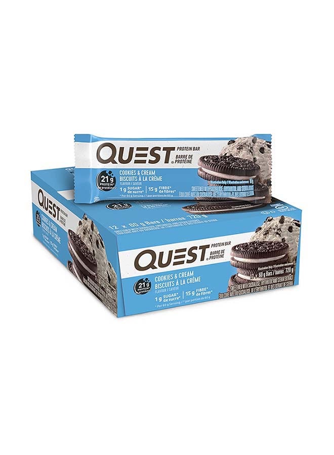 12-Piece Protein Bars - Cookies And Cream - v1640240790/N34625576A_1