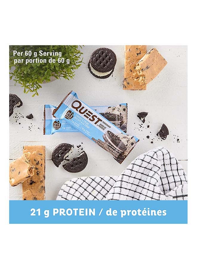 QUEST NUTRITION - Protein Bar Cookies And Cream 12 - 2.12oz Net Wt 1.6lb 720 G - Image 1