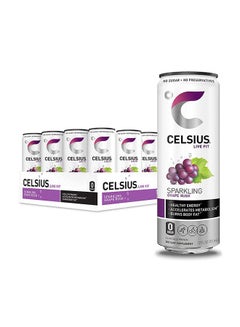 Celsius Celsius Sparkling Grape Essential Energy Drink 12 Fl Oz 355mL (Pack of 12)  - Image 1