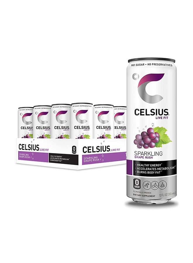 Celsius - Celsius Sparkling Grape Essential Energy Drink 12 Fl Oz 355mL (Pack of 12) - Image 1