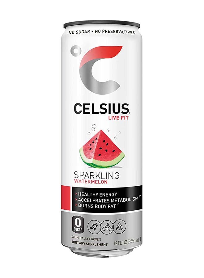 Celsius - Celsius Sparkling Watermelon Essential Energy Drink 12 Fl Oz 355mL (Pack of 12) - Image 1