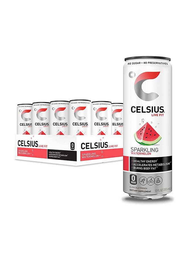 Celsius - Celsius Sparkling Watermelon Essential Energy Drink 12 Fl Oz 355mL (Pack of 12) - Image 1
