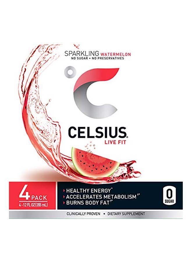 Celsius - Celsius Sparkling Watermelon Essential Energy Drink 12 Fl Oz 355mL (Pack of 12) - Image 1