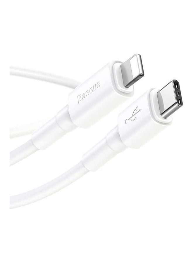Baseus Mini Cable Type-C To Ip Pd 20W 1M White  - Image 2