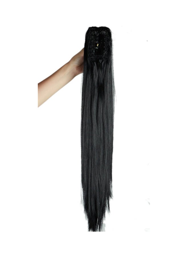 فوت وصلة شعر مستعار مسترسلة بتصفيفة ذيل حصان مع مشبك مخلبي أسود 21بوصة - Image 2