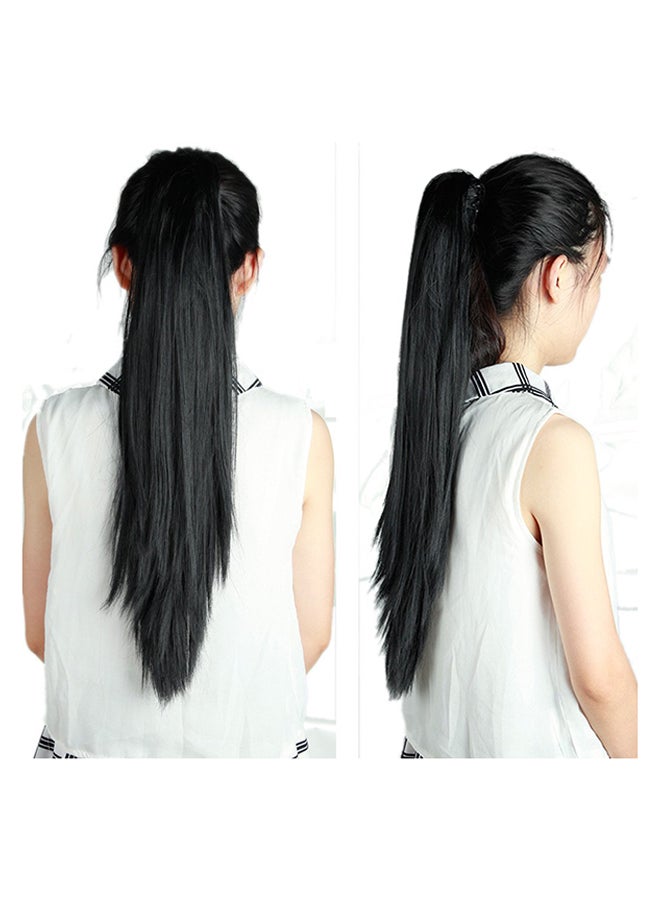 فوت وصلة شعر مستعار مسترسلة بتصفيفة ذيل حصان مع مشبك مخلبي أسود 21بوصة - Image 3