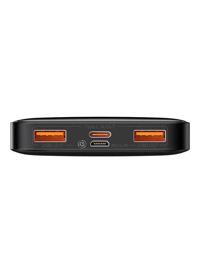 Baseus - 10000 mAh Digital Display Universal Portable Charger, 20W Bipow 10000mAh Power Delivery Bank For iPhone 14/13/12/Mini/X/XR/XS Max, S10, Pixel 3/3XL, And More Black - Image 1