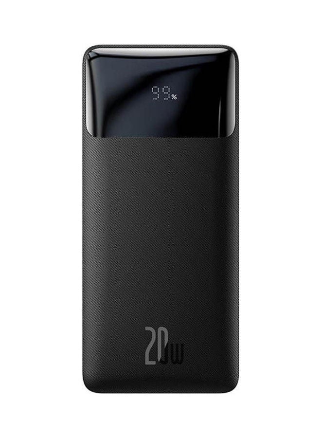 Baseus - 10000 mAh Digital Display Universal Portable Charger, 20W Bipow 10000mAh Power Delivery Bank For iPhone 14/13/12/Mini/X/XR/XS Max, S10, Pixel 3/3XL, And More Black - Image 1