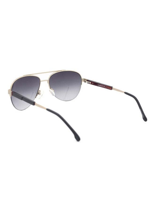PROOCHI Men's Full Rim Polarized Aviator Shape Sunglasses - Lens Size: 59 mm - Gold / Black - Image 4