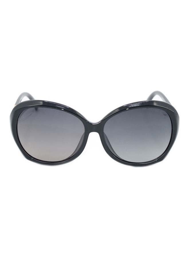 PROOCHI Women's Full Rim Polarized Butterfly Shape UV Protection Sunglasses - Lens Size: 58 mm - Black - Image 2