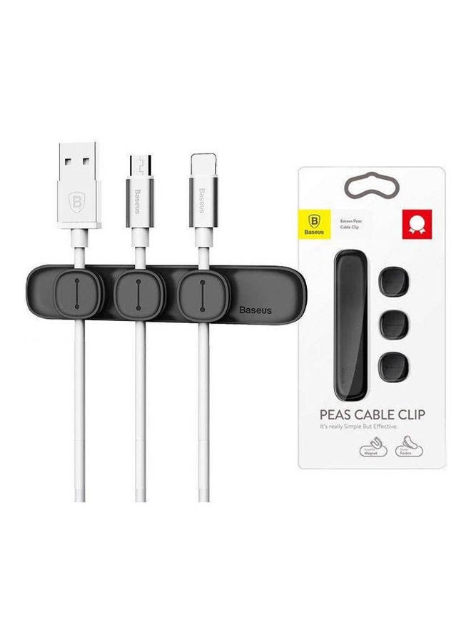 بيسوس مشبك بيز للكابلات لون أسود. - Image 2