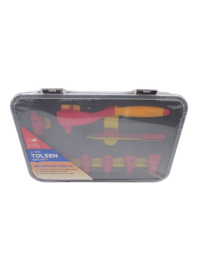 TOLSEN 9-Piece Insulated Socket Set Red  - Image 2
