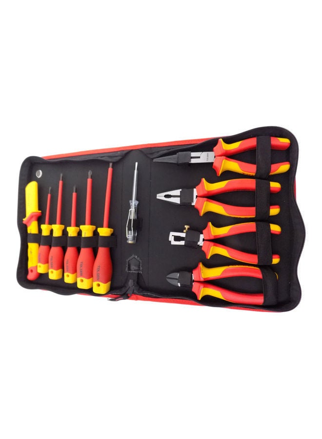 TOLSEN 11-Piece Insulated Hand Tools Set Red 