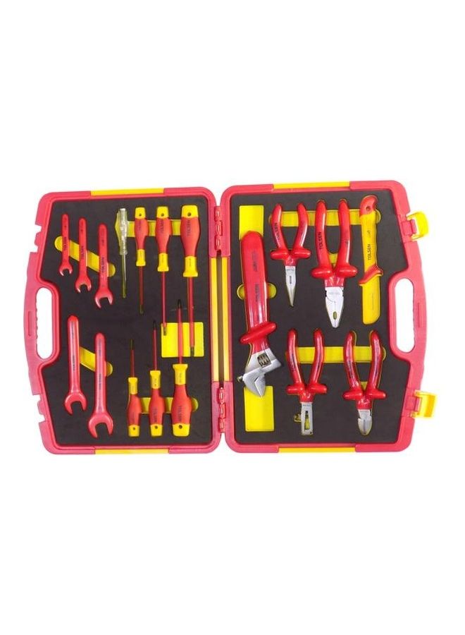 TOLSEN 18-Piece Insulated Hand Tools Set Red 